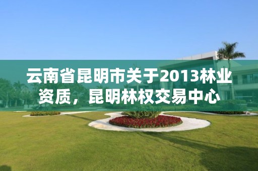 云南省昆明市关于2013林业资质，昆明林权交易中心
