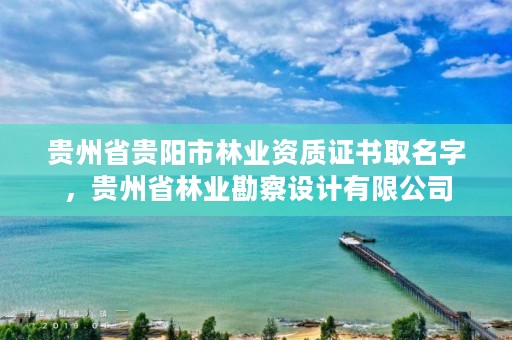 贵州省贵阳市林业资质证书取名字，贵州省林业勘察设计有限公司