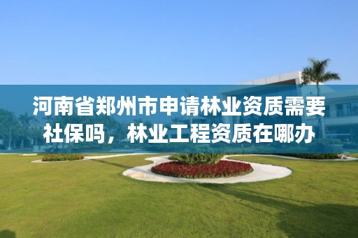 河南省郑州市申请林业资质需要社保吗，林业工程资质在哪办