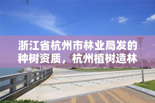 浙江省杭州市林业局发的种树资质，杭州植树造林