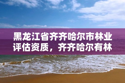 黑龙江省齐齐哈尔市林业评估资质,齐齐哈尔有林业局吗