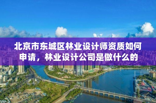 北京市东城区林业设计师资质如何申请，林业设计公司是做什么的