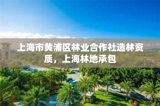 上海市黄浦区林业合作社造林资质，上海林地承包