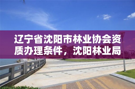 辽宁省沈阳市林业协会资质办理条件,沈阳林业局在什么地方