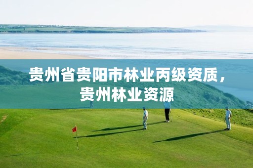 贵州省贵阳市林业丙级资质，贵州林业资源