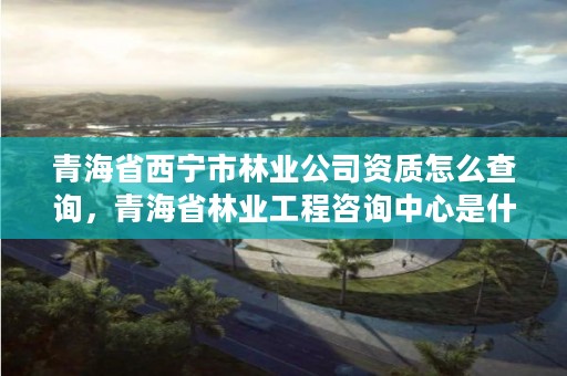青海省西宁市林业公司资质怎么查询，青海省林业工程咨询中心是什么性质的单位