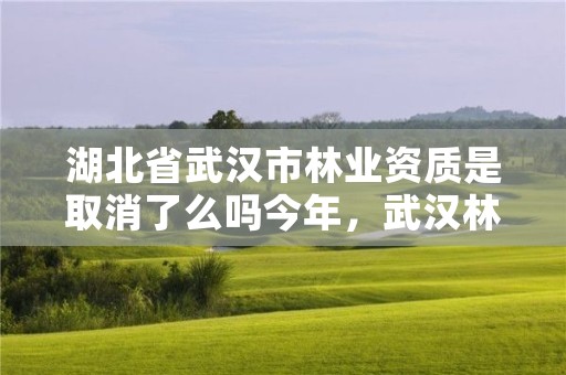湖北省武汉市林业资质是取消了么吗今年，武汉林业部门