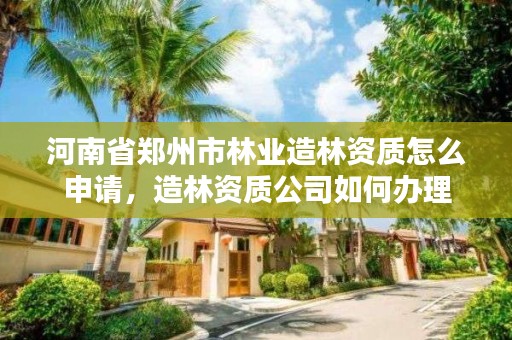 河南省郑州市林业造林资质怎么申请，造林资质公司如何办理