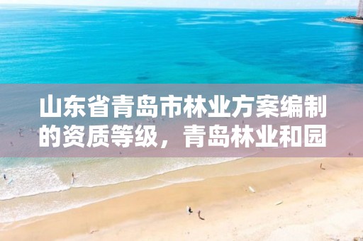 山东省青岛市林业方案编制的资质等级，青岛林业和园林局