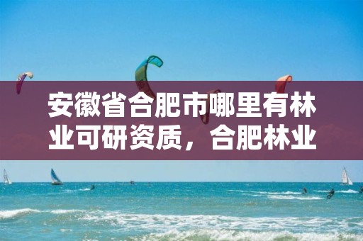 安徽省合肥市哪里有林业可研资质，合肥林业调查规划院