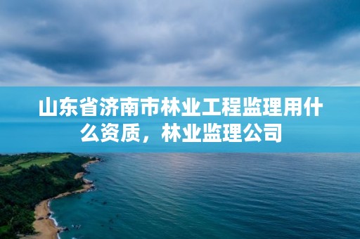 山东省济南市林业工程监理用什么资质，林业监理公司