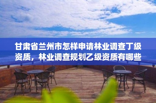 甘肃省兰州市怎样申请林业调查丁级资质，林业调查规划乙级资质有哪些