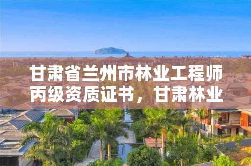 甘肃省兰州市林业工程师丙级资质证书，甘肃林业职称