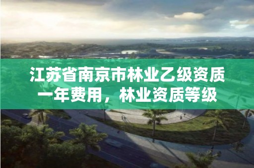 江苏省南京市林业乙级资质一年费用，林业资质等级