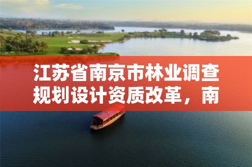 江苏省南京市林业调查规划设计资质改革，南京林业设计院