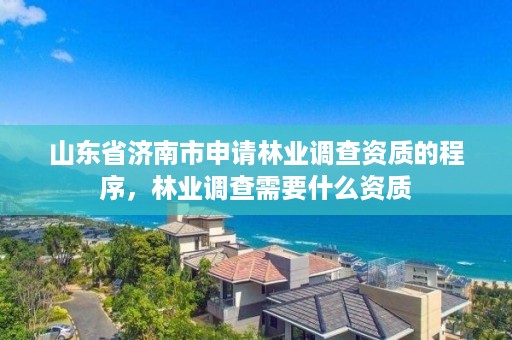 山东省济南市申请林业调查资质的程序，林业调查需要什么资质