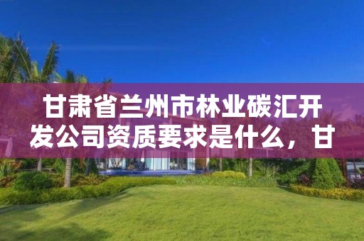 甘肃省兰州市林业碳汇开发公司资质要求是什么，甘肃碳汇林业发展如何