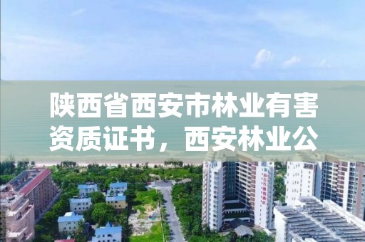 陕西省西安市林业有害资质证书，西安林业公司