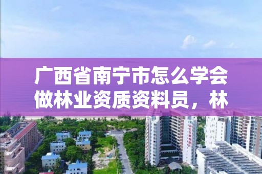 广西省南宁市怎么学会做林业资质资料员，林业局资料员工作任务