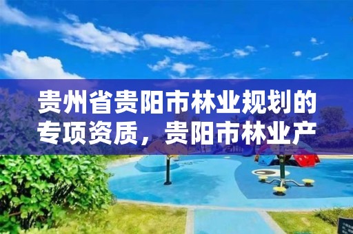 贵州省贵阳市林业规划的专项资质，贵阳市林业产业发展中心