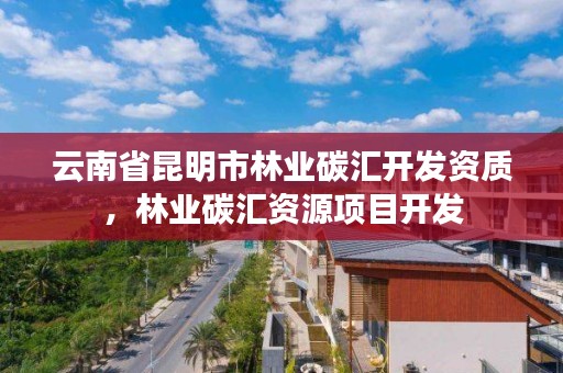 云南省昆明市林业碳汇开发资质,林业碳汇资源项目开发