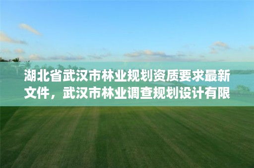 湖北省武汉市林业规划资质要求最新文件，武汉市林业调查规划设计有限公司