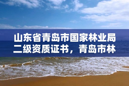 山东省青岛市国家林业局二级资质证书，青岛市林业投资开发有限公司