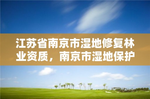 详细阅读:江苏省南京市湿地修复林业资质,南京市湿地保护规划 江苏省南京市湿地修复林业资质,南京市湿地保护规划