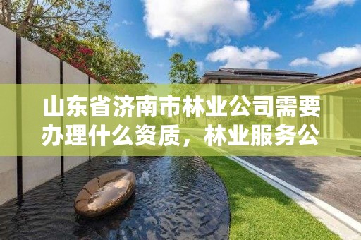 山东省济南市林业公司需要办理什么资质，林业服务公司资质