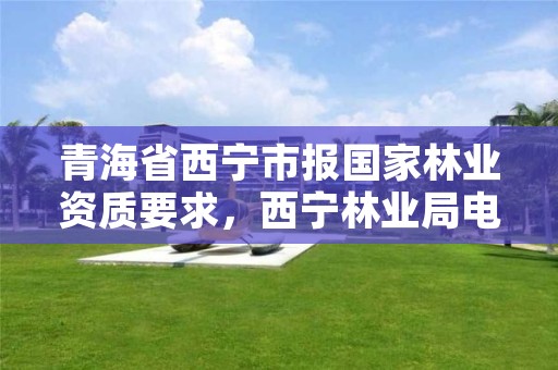 详细阅读:青海省西宁市报国家林业资质要求,西宁林业局电话号码 青海省西宁市报国家林业资质要求,西宁林业局电话号码