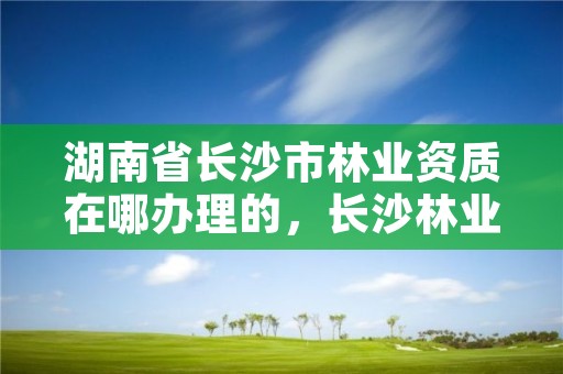 湖南省长沙市林业资质在哪办理的，长沙林业局电话号码