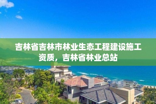 吉林省吉林市林业生态工程建设施工资质,吉林省林业总站