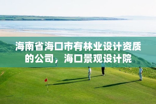 海南省海口市有林业设计资质的公司，海口景观设计院
