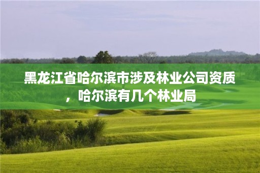 黑龙江省哈尔滨市涉及林业公司资质,哈尔滨有几个林业局