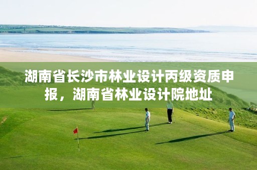 湖南省长沙市林业设计丙级资质申报，湖南省林业设计院地址