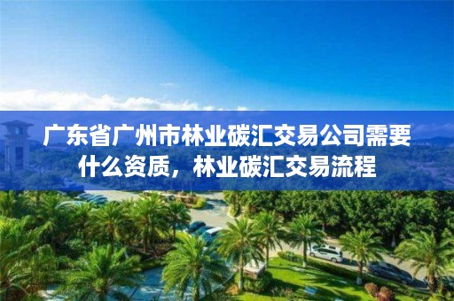 广东省广州市林业碳汇交易公司需要什么资质，林业碳汇交易流程