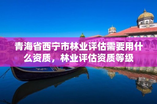 青海省西宁市林业评估需要用什么资质,林业评估资质等级