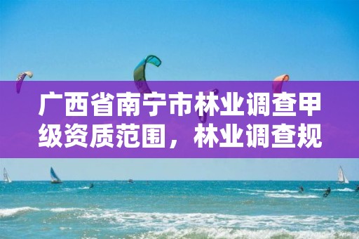 广西省南宁市林业调查甲级资质范围，林业调查规划设计甲级资质