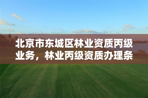 北京市东城区林业资质丙级业务，林业丙级资质办理条件