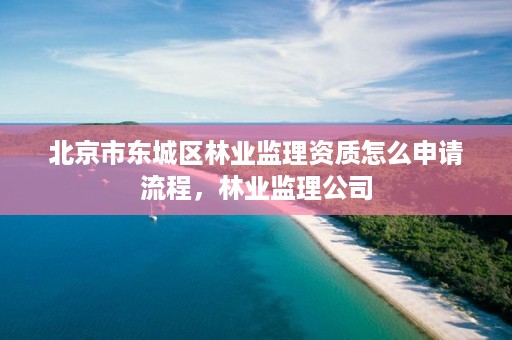 北京市东城区林业监理资质怎么申请流程，林业监理公司