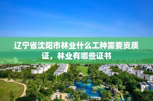 辽宁省沈阳市林业什么工种需要资质证,林业有哪些证书