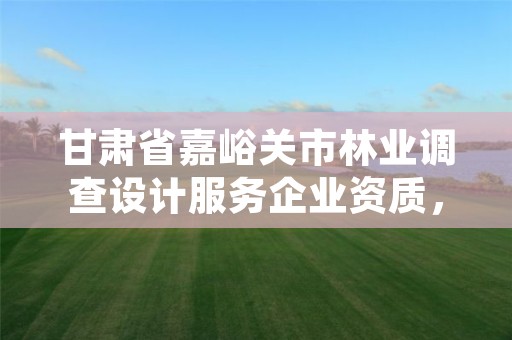 甘肃省嘉峪关市林业调查设计服务企业资质，林业调查规划设计资质查询