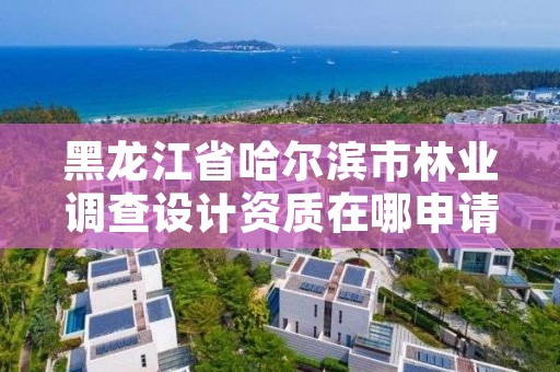 黑龙江省哈尔滨市林业调查设计资质在哪申请，林业调查规划设计资质查询