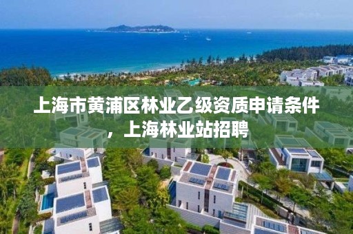 上海市黄浦区林业乙级资质申请条件，上海林业站招聘