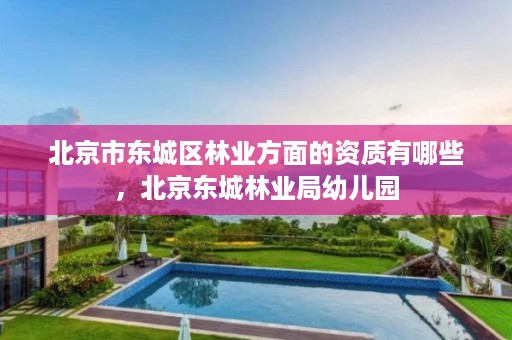 北京市东城区林业方面的资质有哪些，北京东城林业局幼儿园