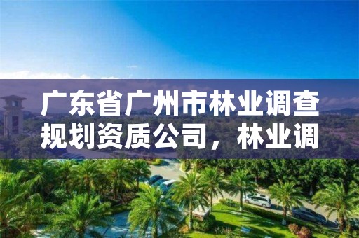 广东省广州市林业调查规划资质公司，林业调查规划有限公司