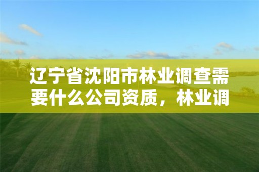 辽宁省沈阳市林业调查需要什么公司资质,林业调查公司干什么的