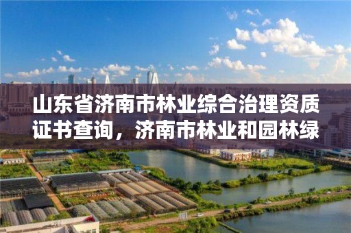 山东省济南市林业综合治理资质证书查询，济南市林业和园林绿化局