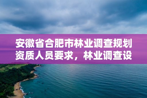 安徽省合肥市林业调查规划资质人员要求，林业调查设计规划资质管理规定告