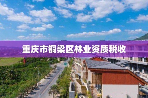 重庆市铜梁区林业资质税收